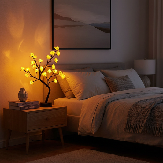 Flower Tree Rose Table Lamp in ruimte